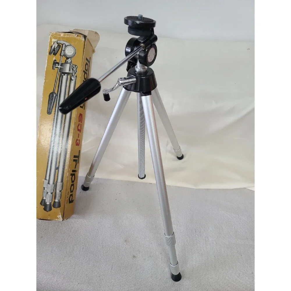Vintage Topman EJ-3 Aluminium Compact Tripod Made In Japan